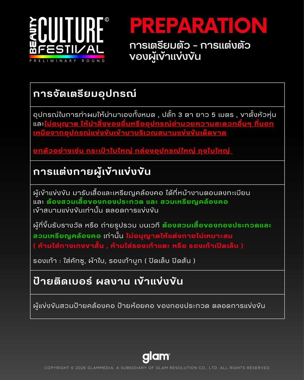 กติกาการแข่งขัน ตัดซอย/ทำสีผมหญิง ฟรีสไตล์ หน้า 3