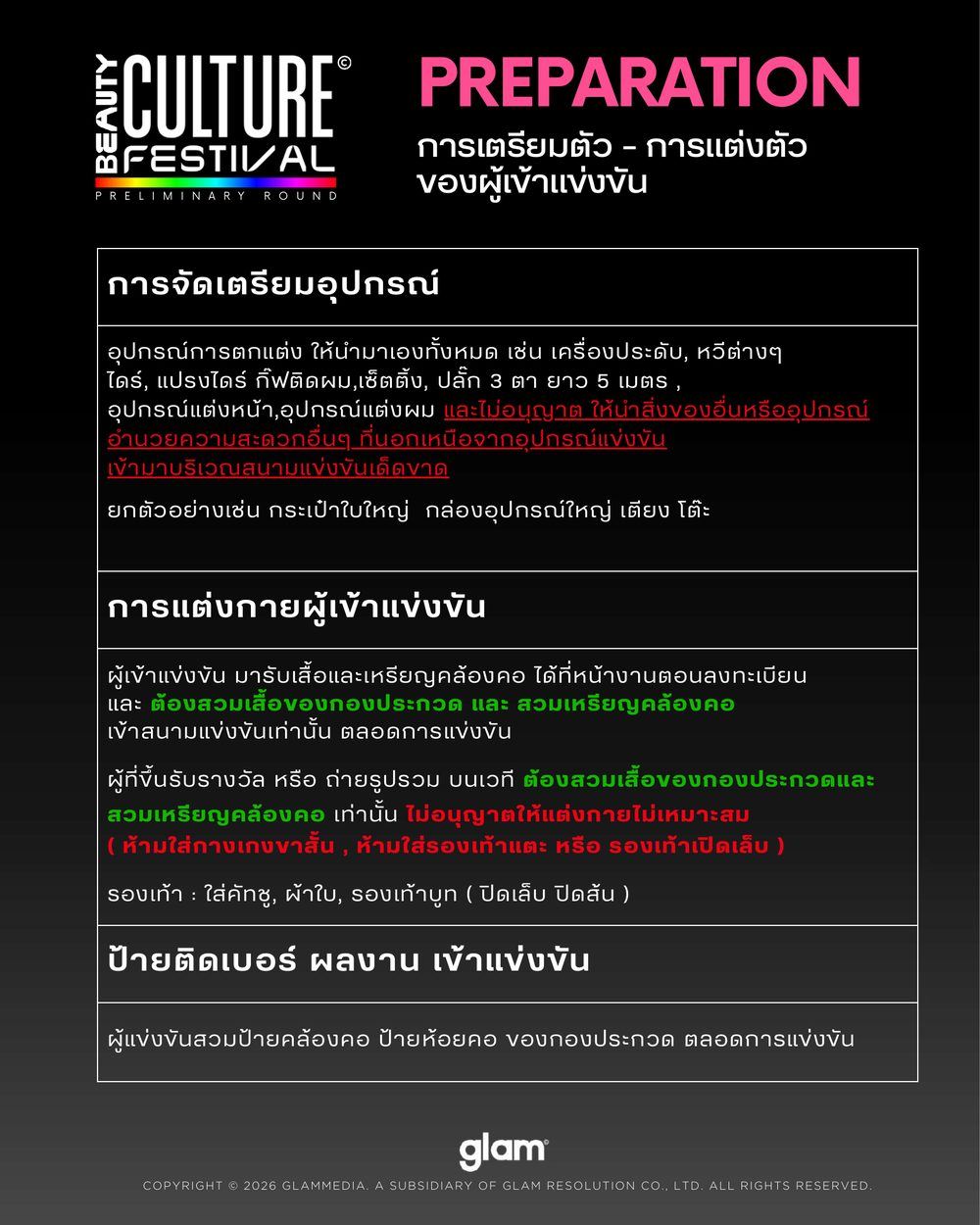กติกาการแข่งขัน ดัดผม เย็น/ร้อน ล็อคเพิร์ม หน้า 3